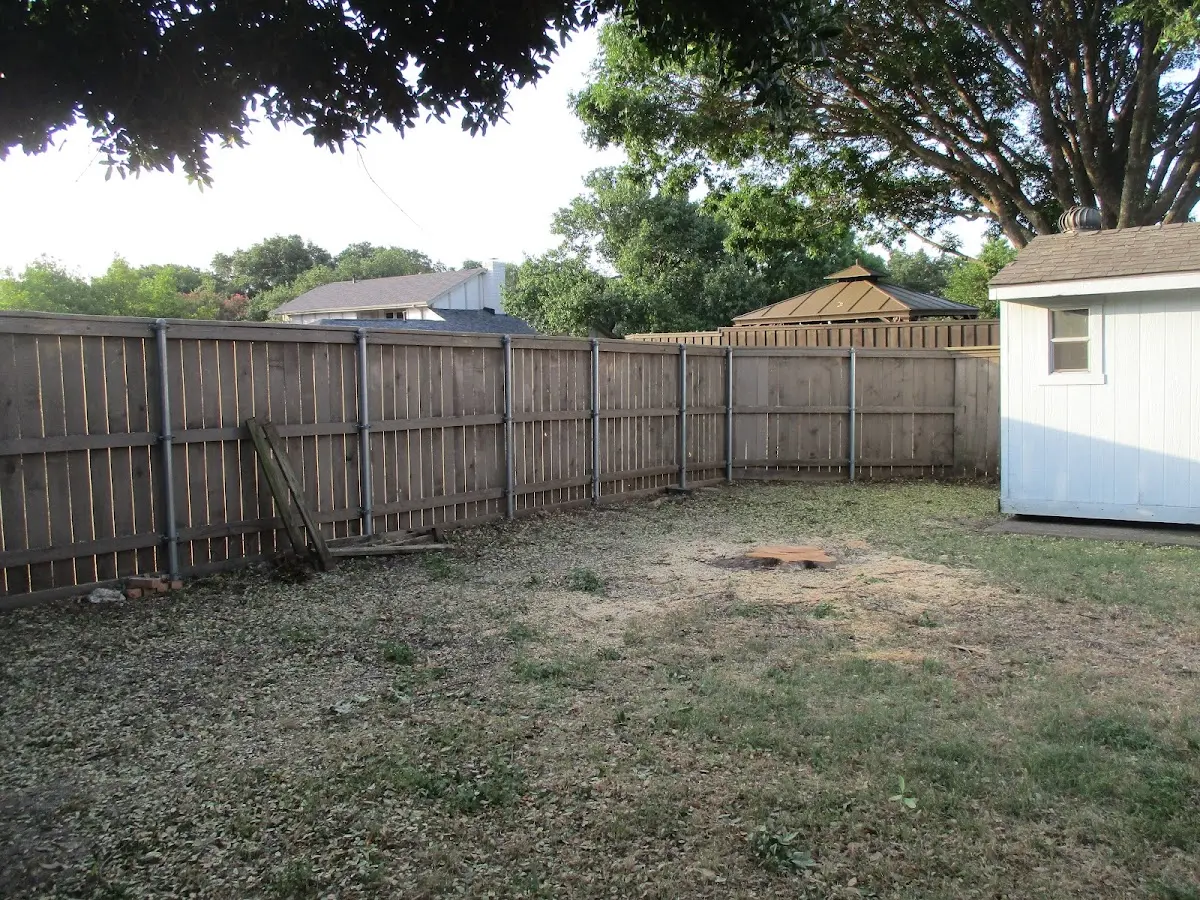 Cleared yard after professional tree removal in Dyess Afb